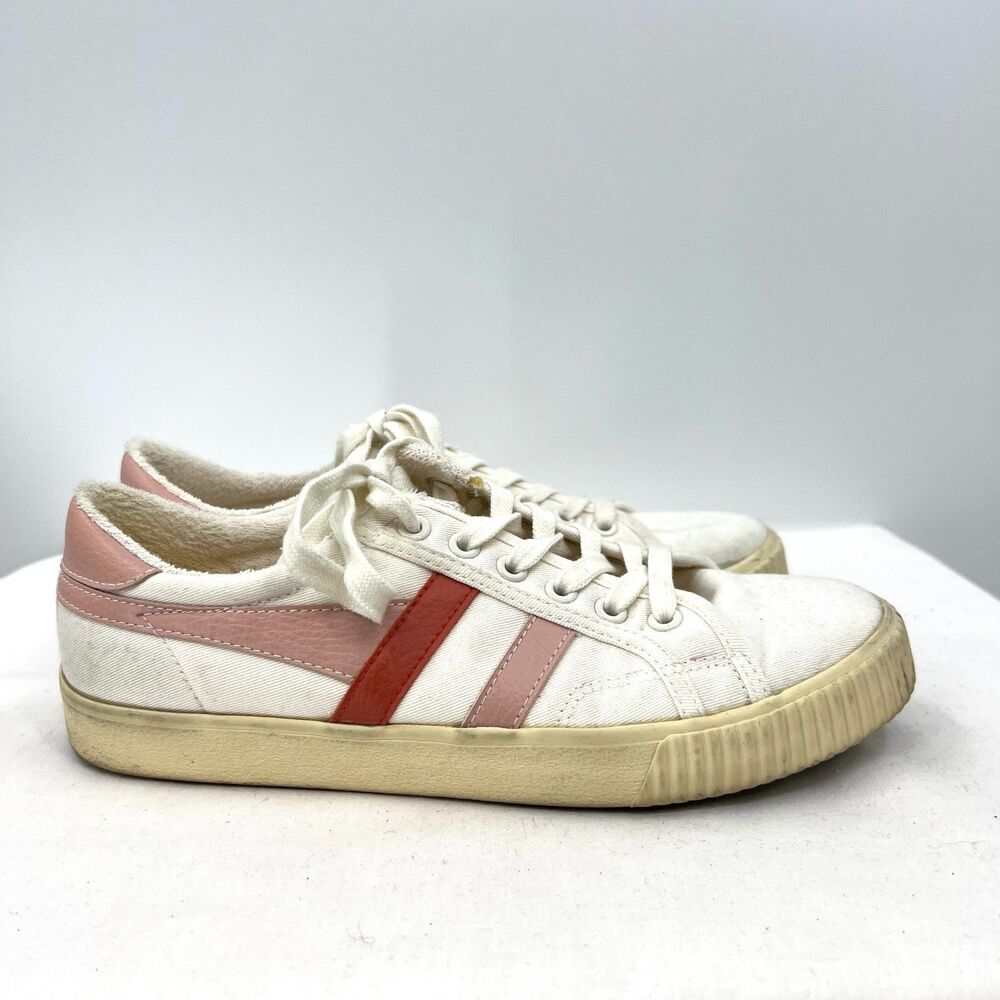 Gola for J.Crew Tennis Mark Cox Sneakers White Pink Red UK 7 US 9 Womens